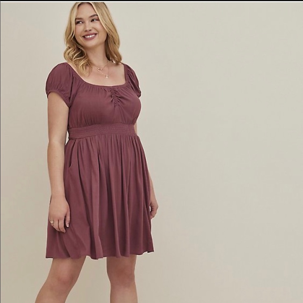 Mini Lenny Smocked Waist Dress